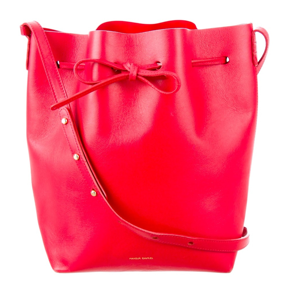 Mansur Gavriel Bucket Bag in Red